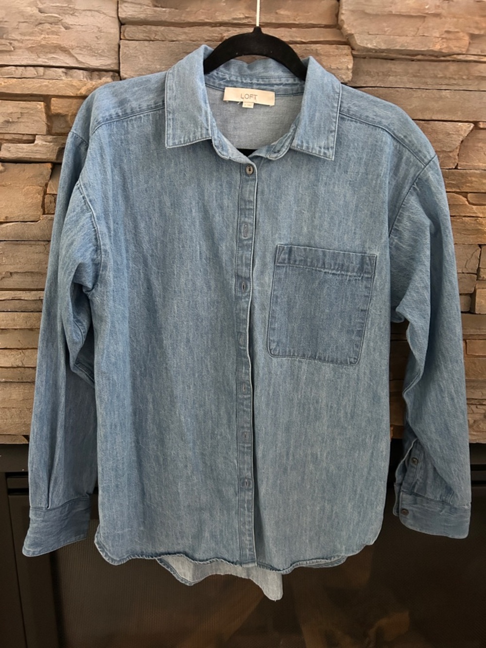 LOFT Chambray Button-Down Shirt